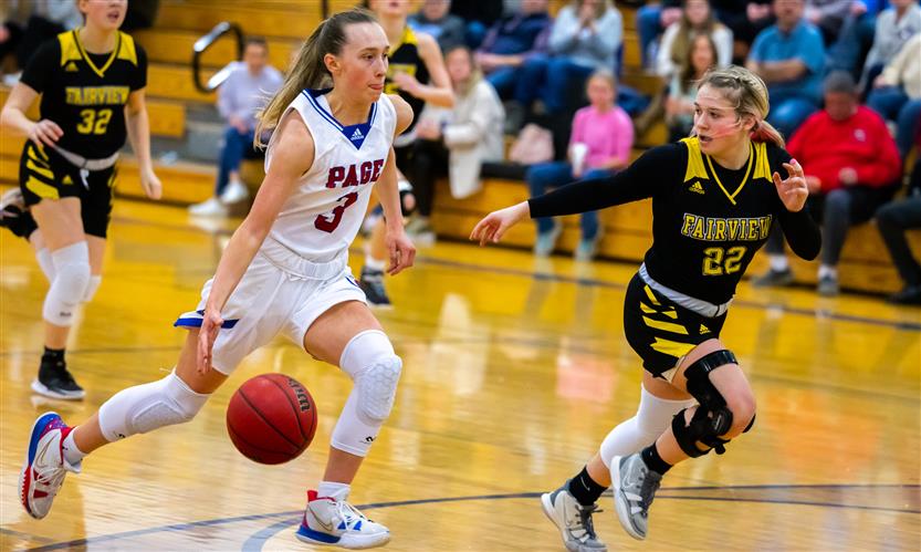 Page High girls basketball plays against Fairview High basketball team